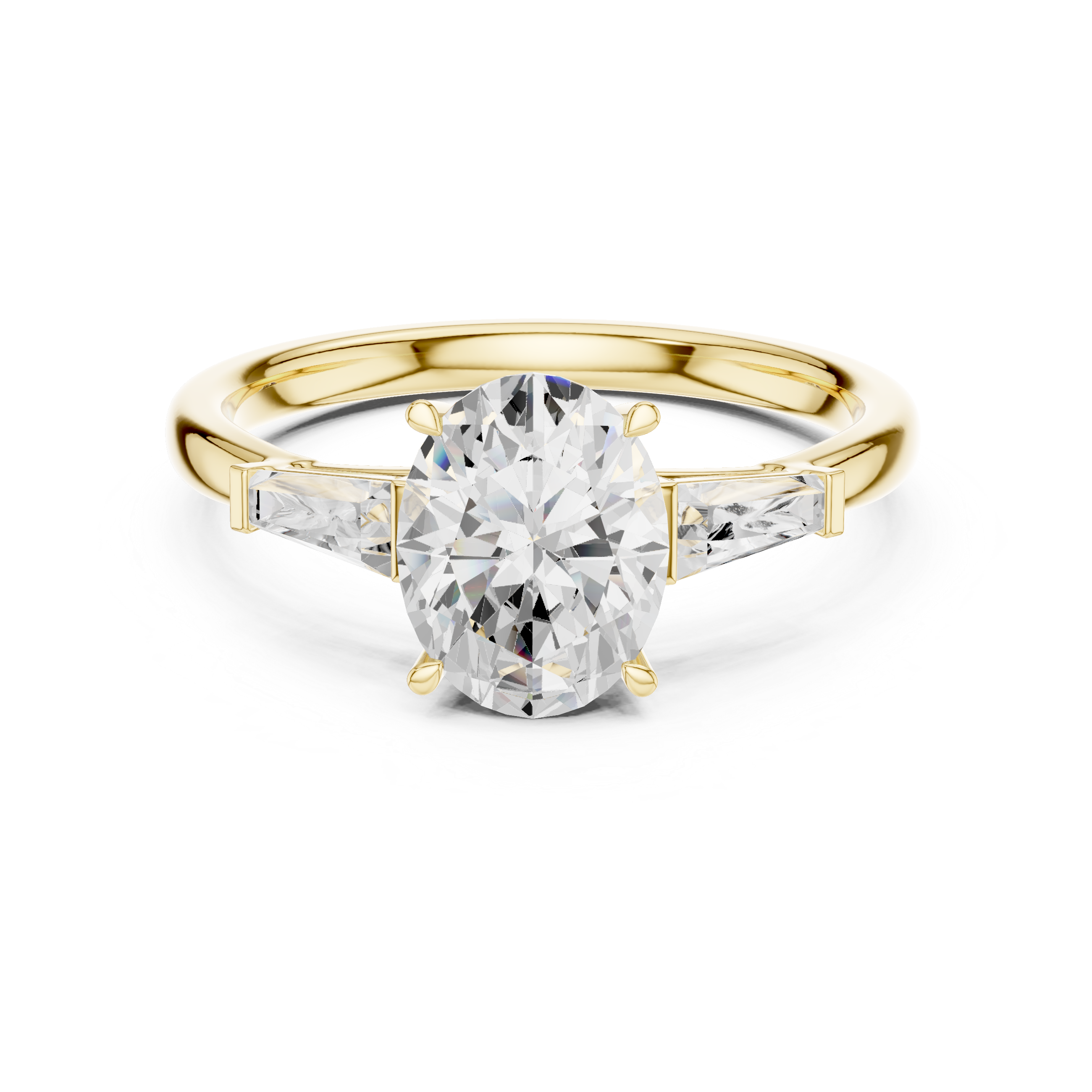 Fern Frond Lab Grown Diamond Nebula Cluster Ring