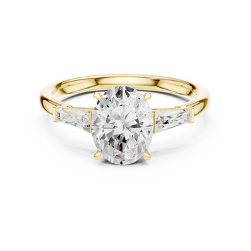 Fern Frond Lab Grown Diamond Nebula Cluster Ring