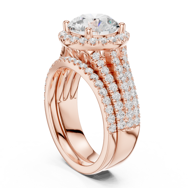 Flint Stone Lab Grown Diamond Tiered Halo Ring