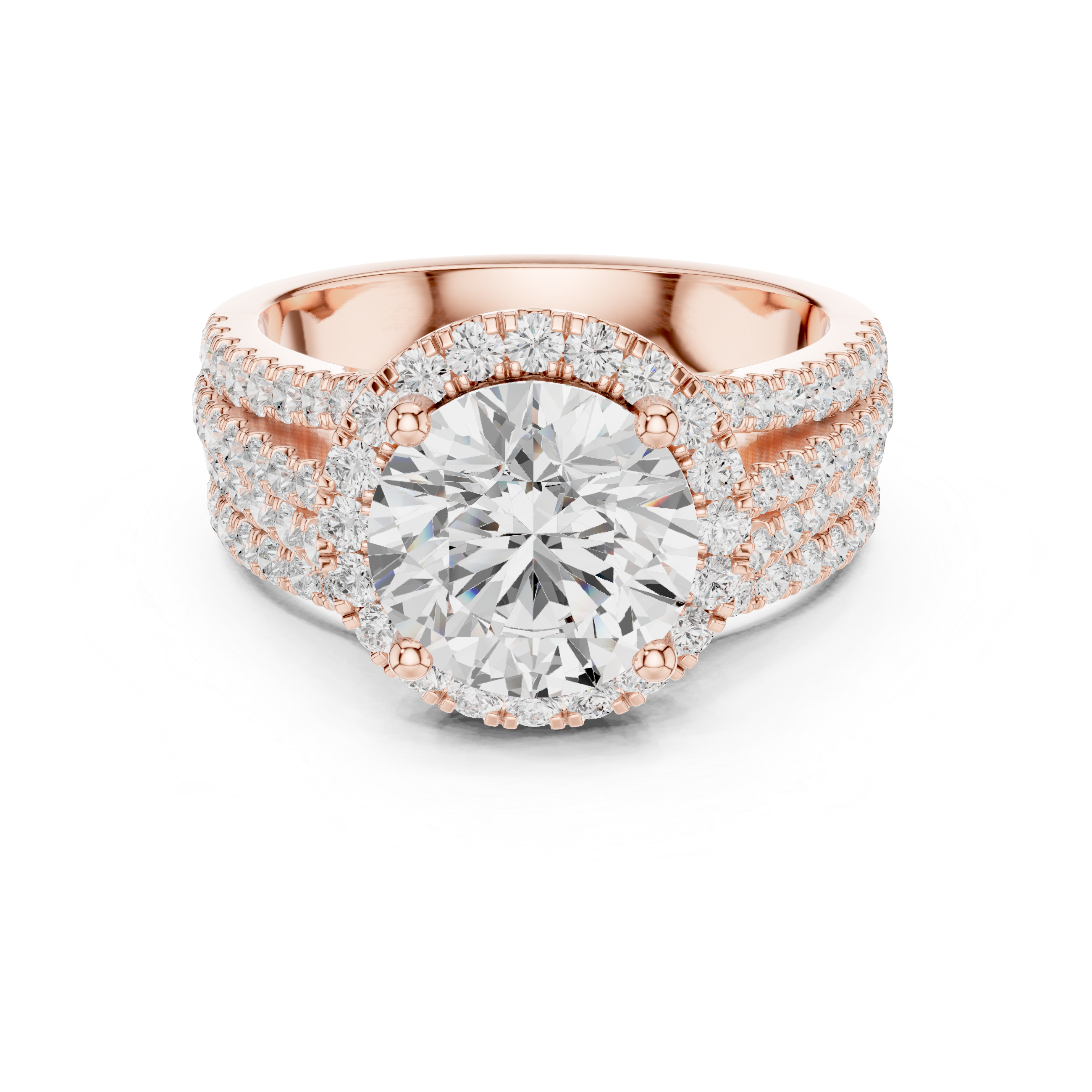 Flint Stone Lab Grown Diamond Tiered Halo Ring