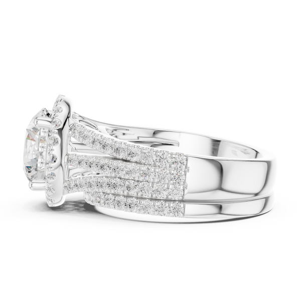 Flint Stone Lab Grown Diamond Tiered Halo Ring