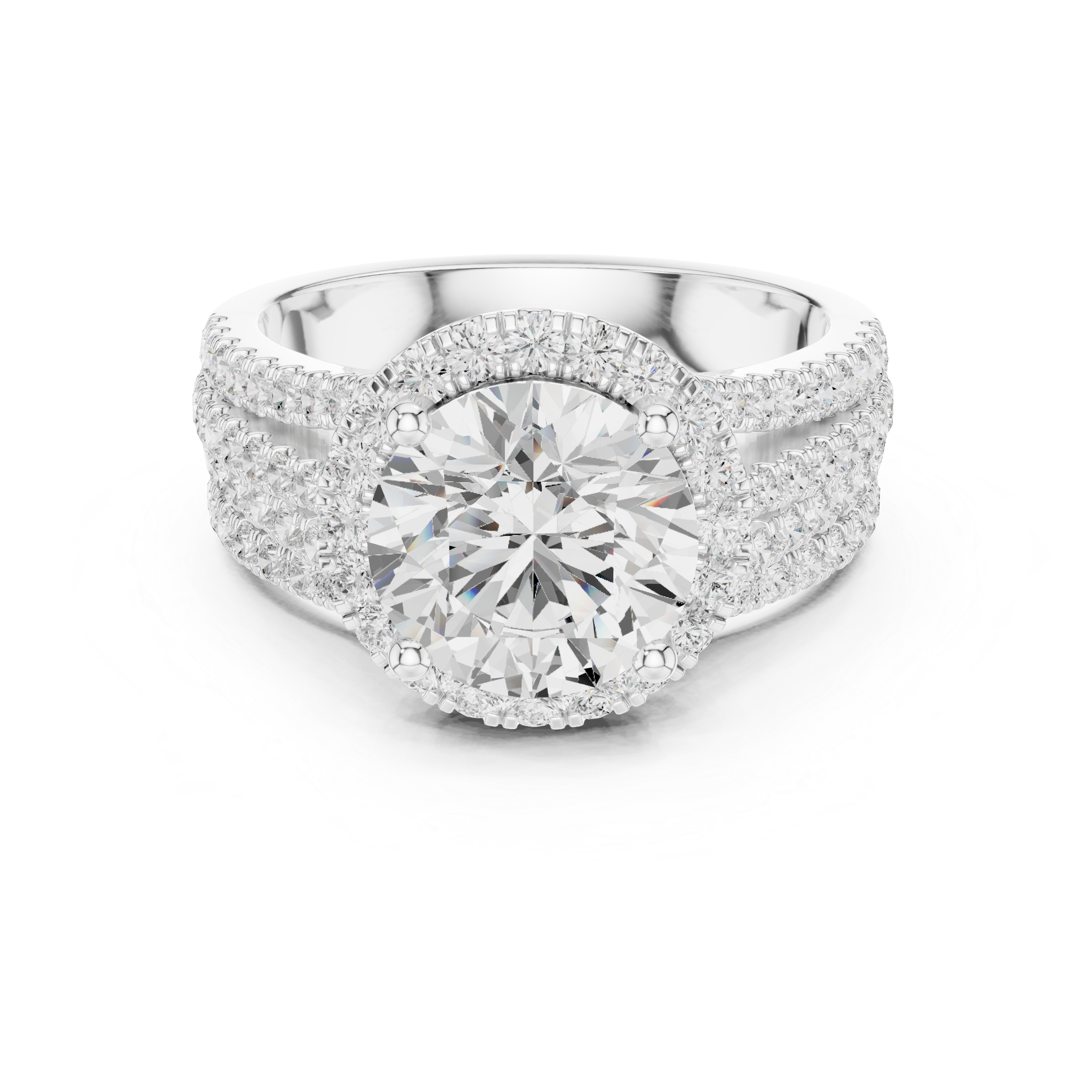 Flint Stone Lab Grown Diamond Tiered Halo Ring