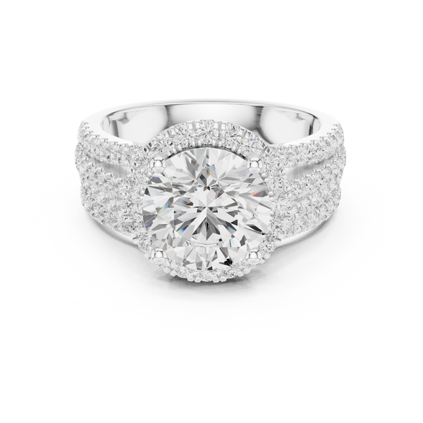 Flint Stone Lab Grown Diamond Tiered Halo Ring