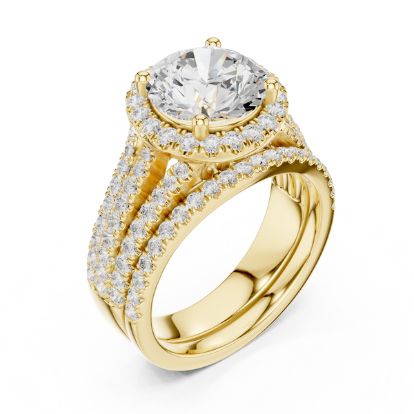Flint Stone Lab Grown Diamond Tiered Halo Ring