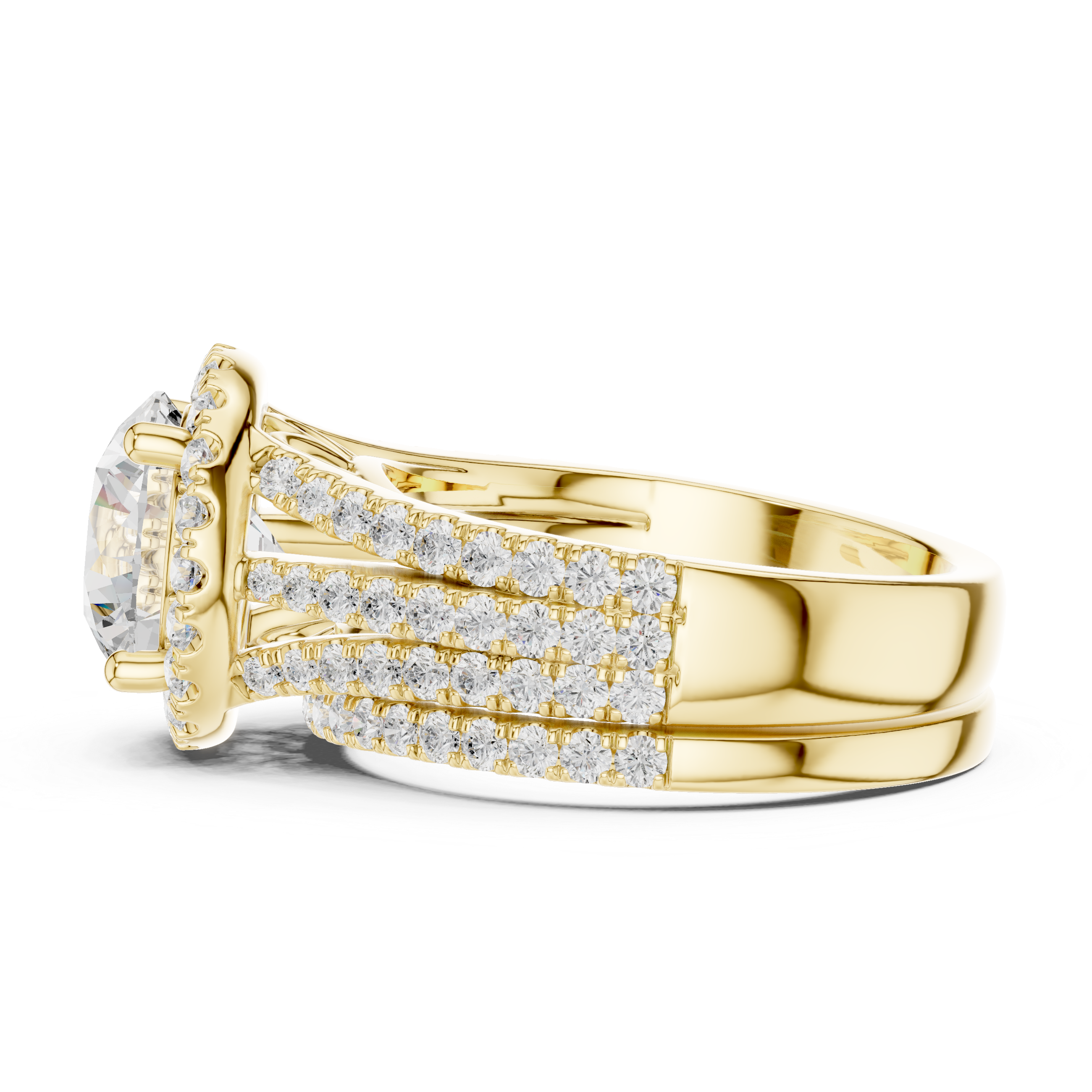 Flint Stone Lab Grown Diamond Tiered Halo Ring