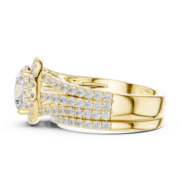 Flint Stone Lab Grown Diamond Tiered Halo Ring