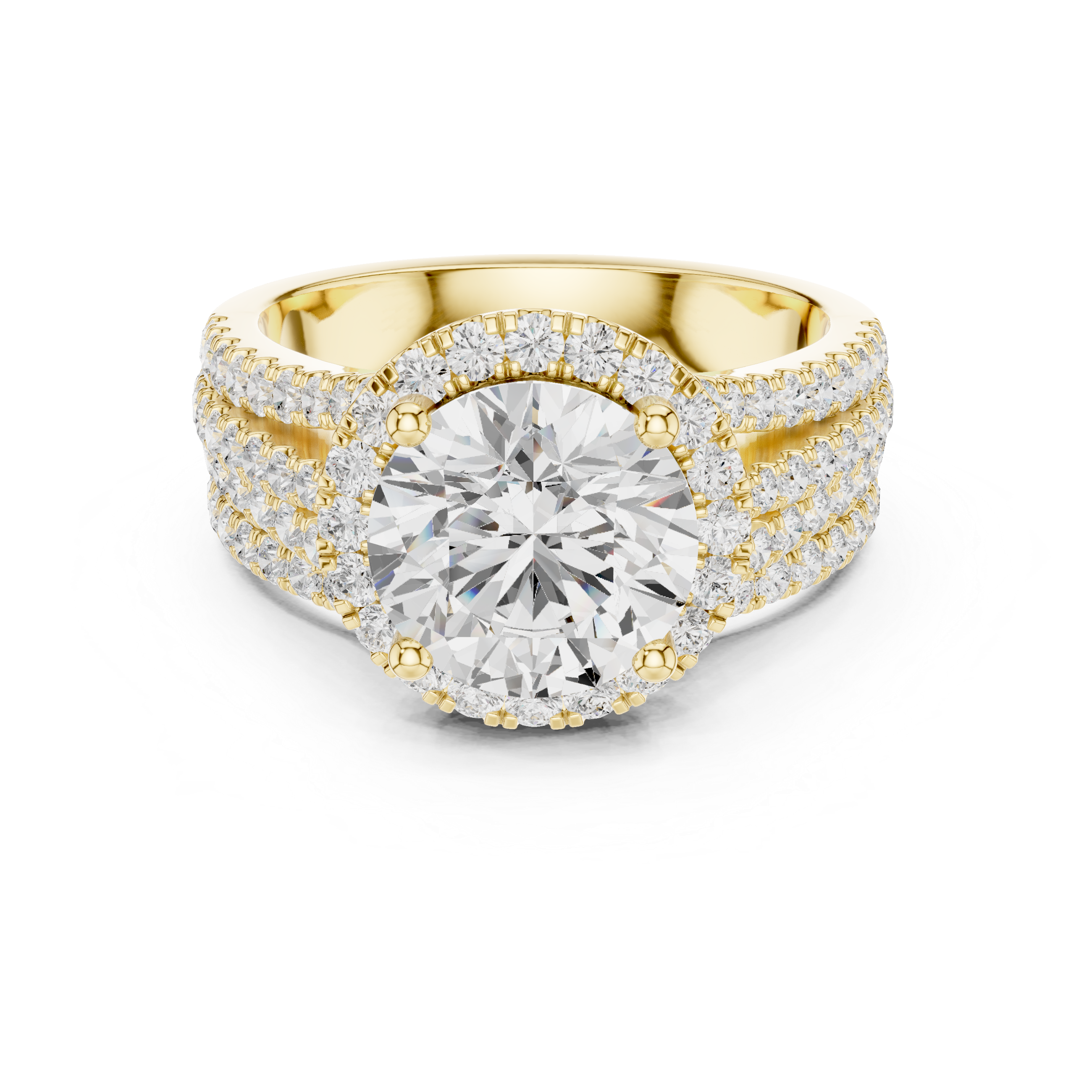 Flint Stone Lab Grown Diamond Tiered Halo Ring