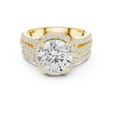 Flint Stone Lab Grown Diamond Tiered Halo Ring