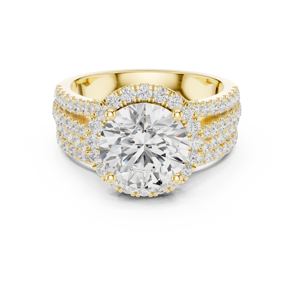 Flint Stone Lab Grown Diamond Tiered Halo Ring