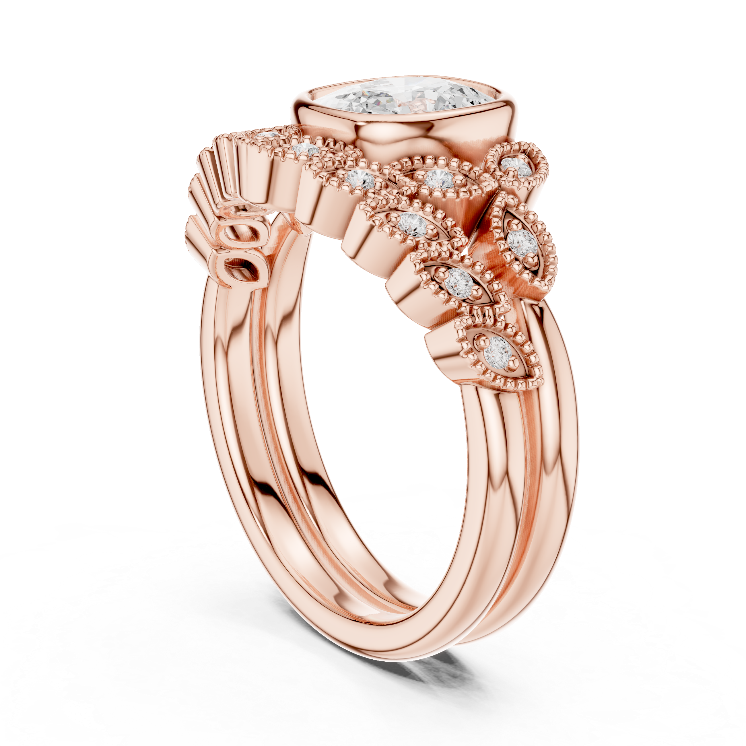 Wild Rose Lab Grown Diamond East West Ring