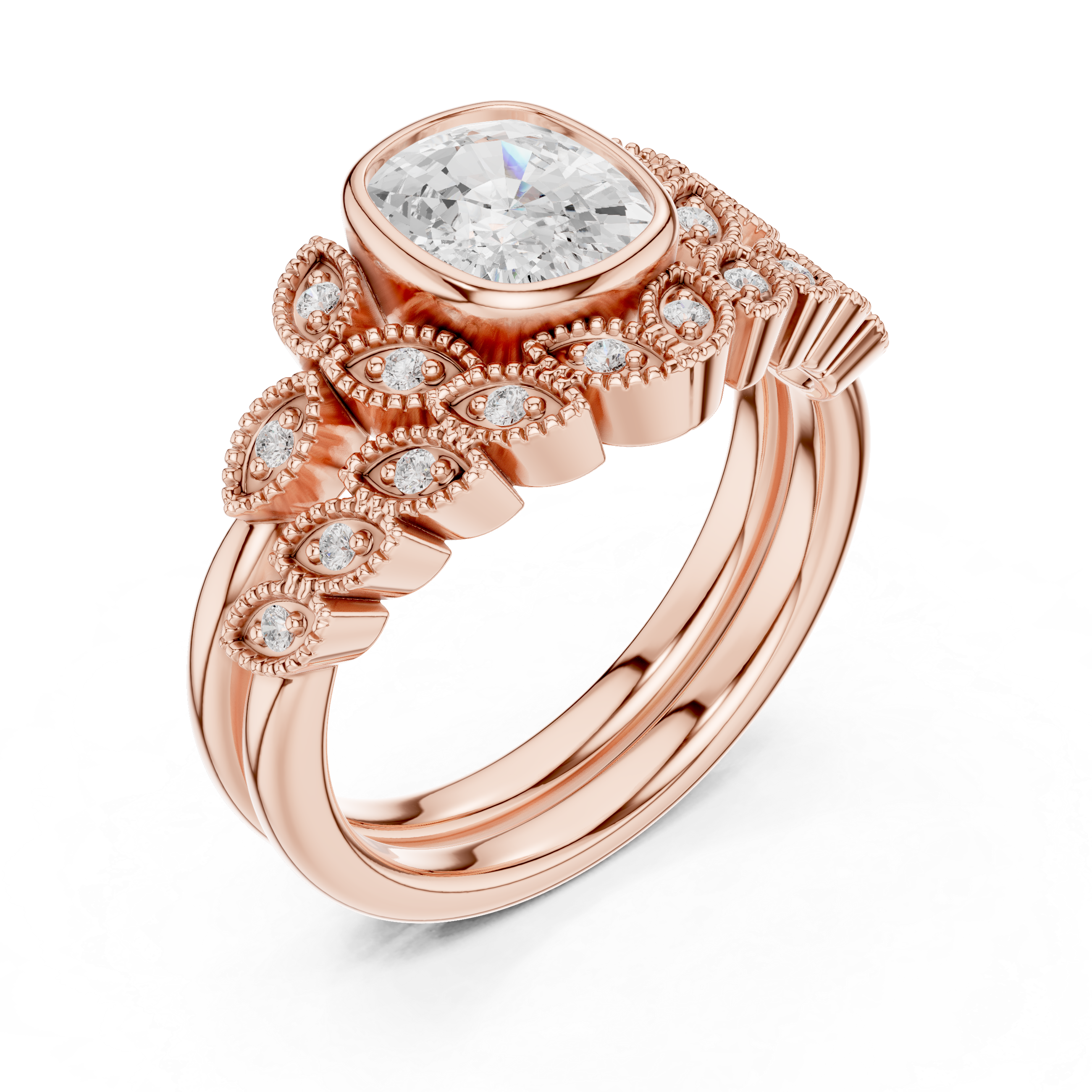 Wild Rose Lab Grown Diamond East West Ring