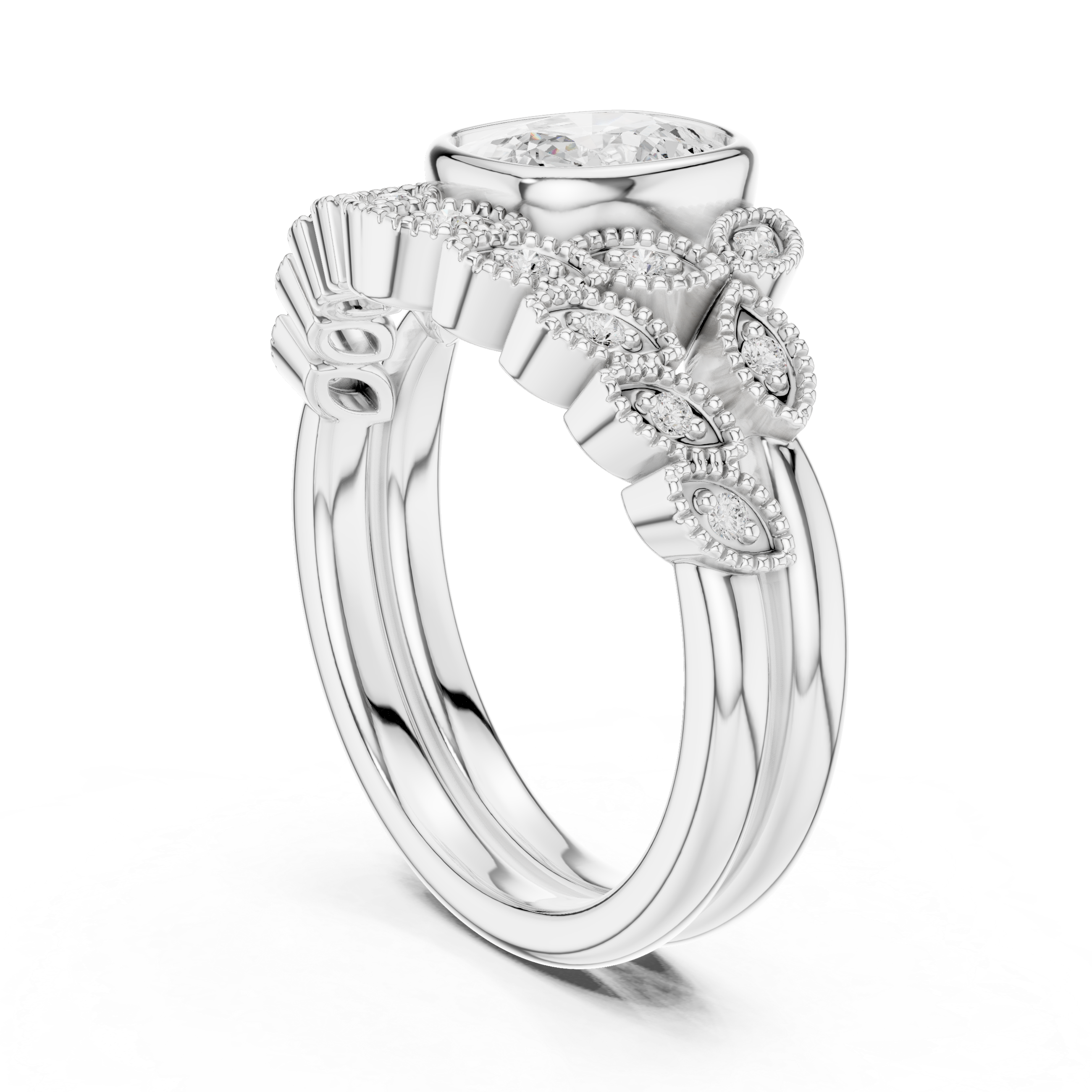 Wild Rose Lab Grown Diamond East West Ring