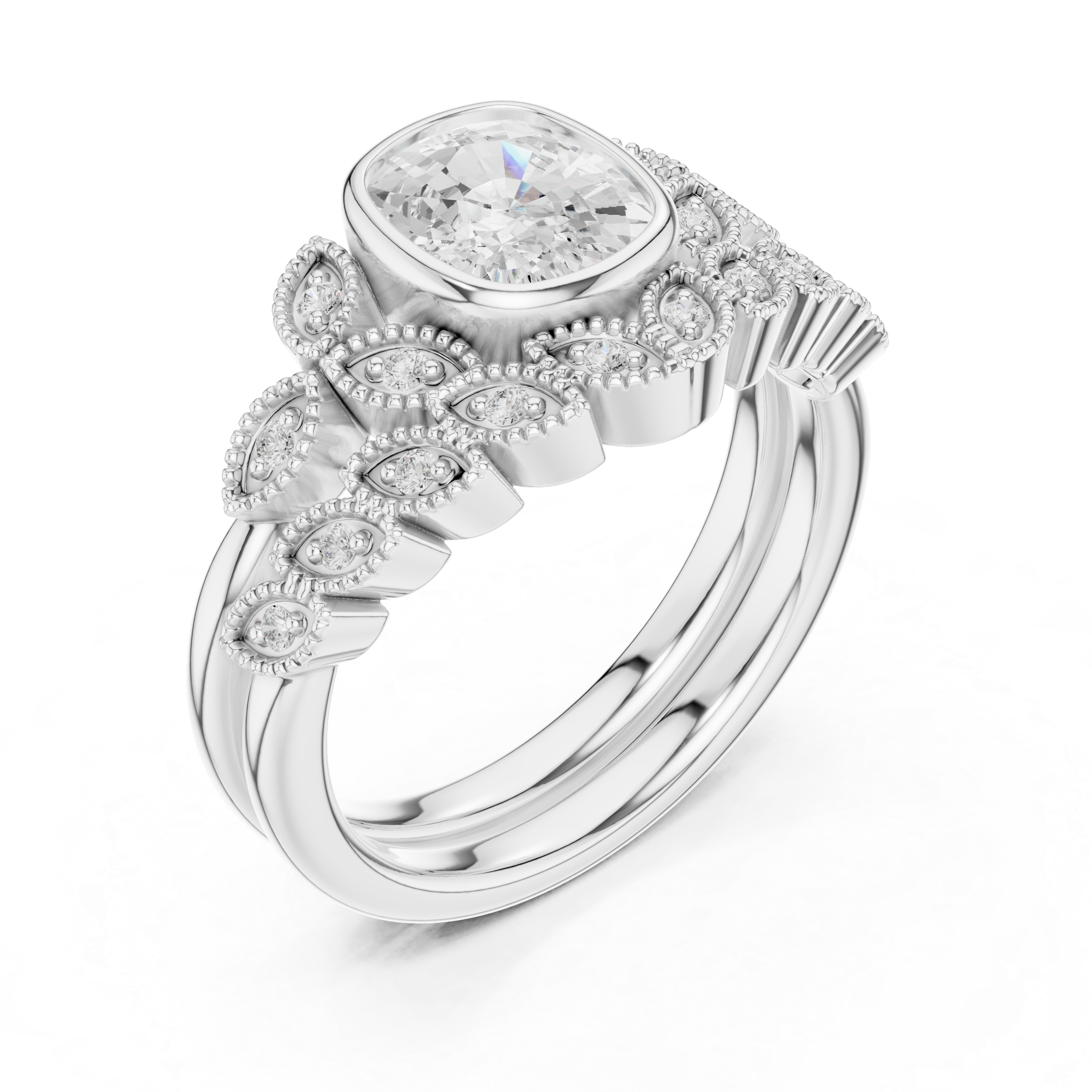 Wild Rose Lab Grown Diamond East West Ring