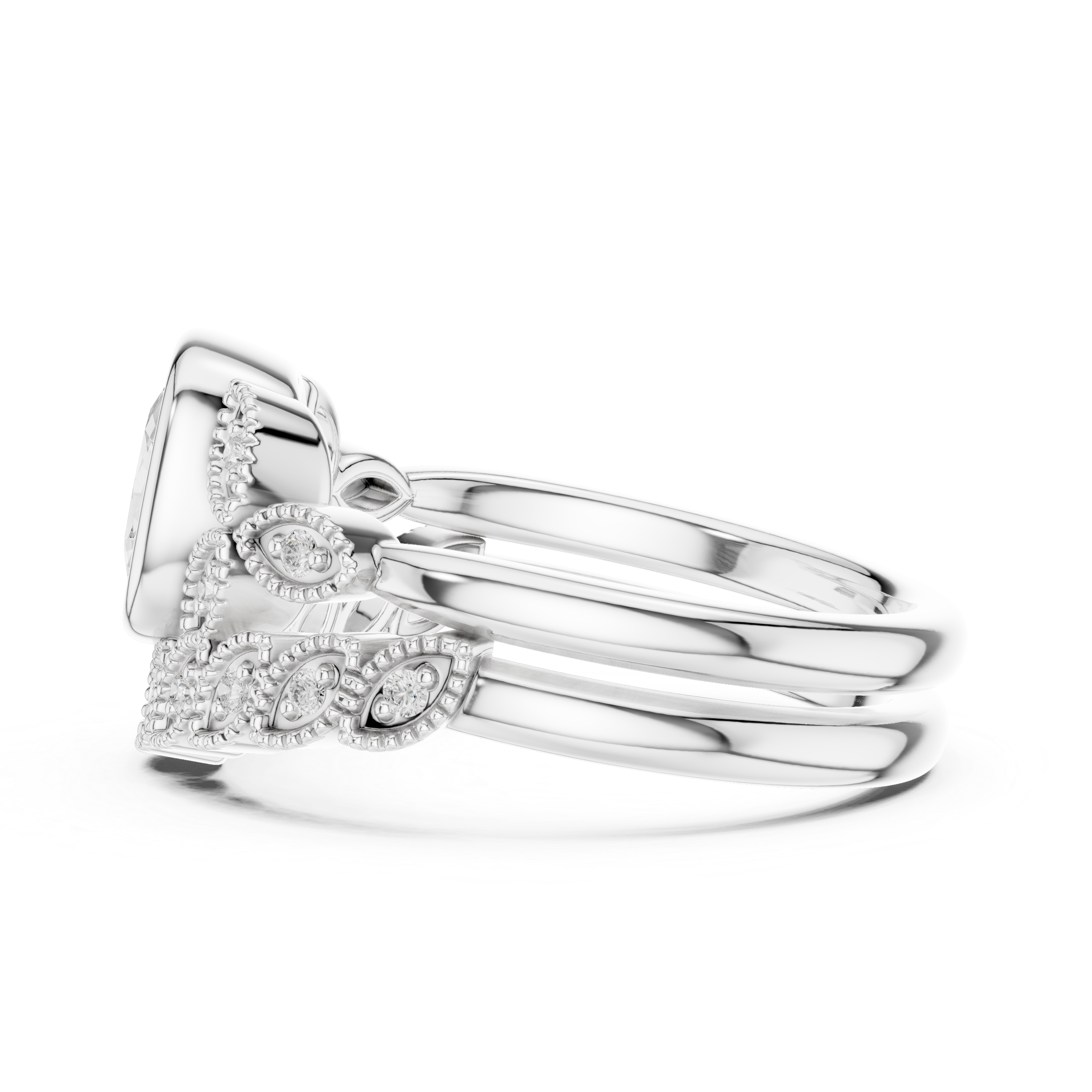 Wild Rose Lab Grown Diamond East West Ring
