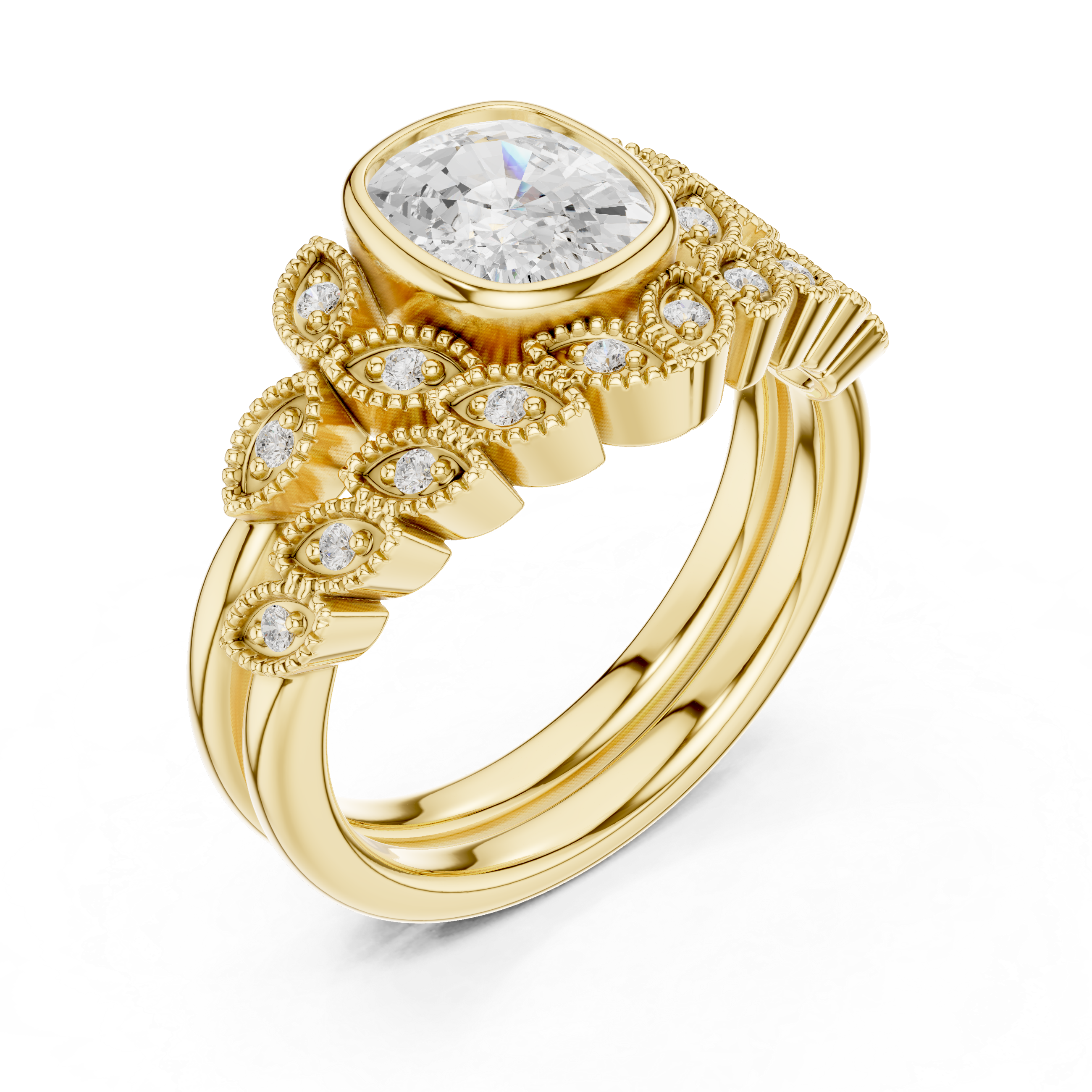 Wild Rose Lab Grown Diamond East West Ring