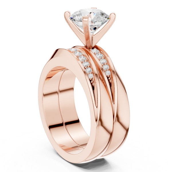 Mossy Stone Lab Grown Diamond Minimalist Bezel Ring