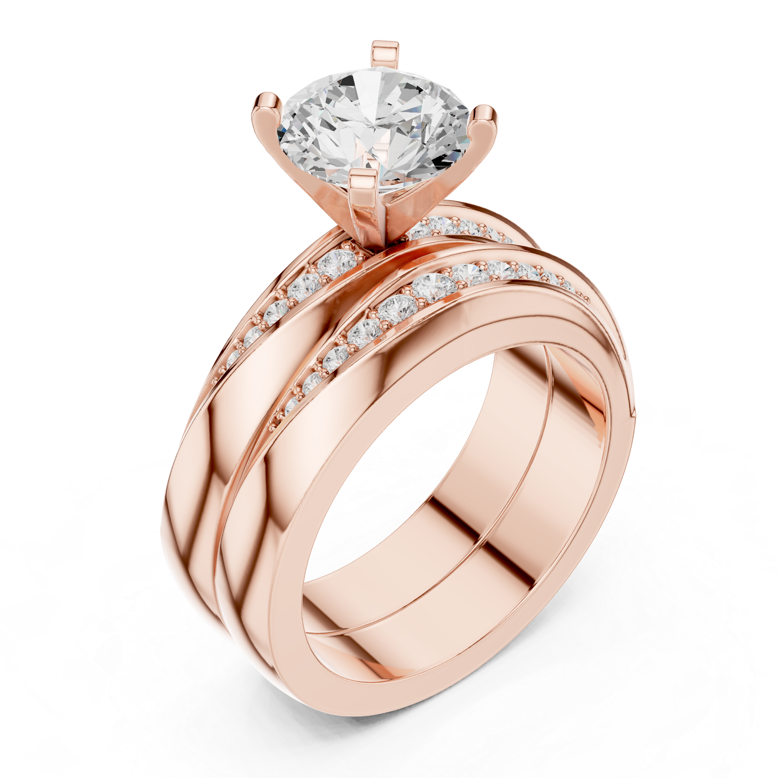 Mossy Stone Lab Grown Diamond Minimalist Bezel Ring
