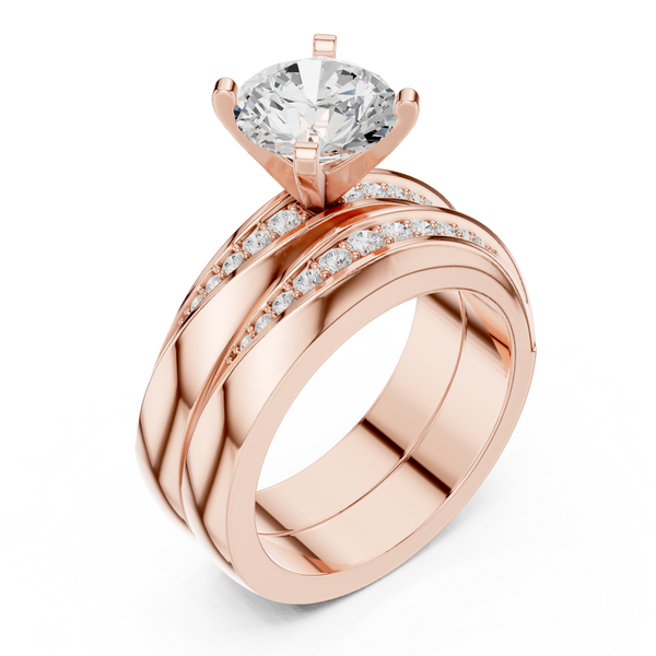 Mossy Stone Lab Grown Diamond Minimalist Bezel Ring