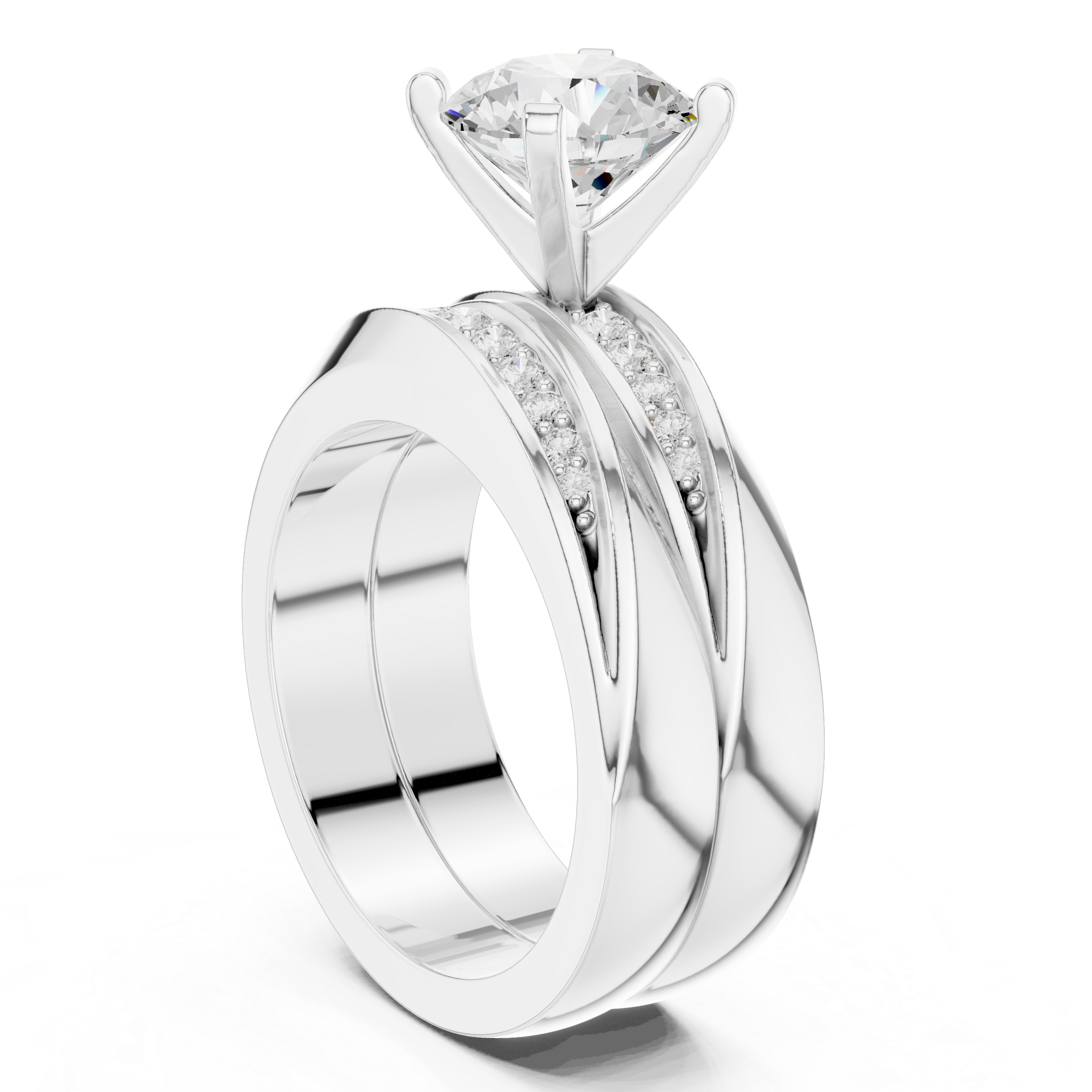 Mossy Stone Lab Grown Diamond Minimalist Bezel Ring
