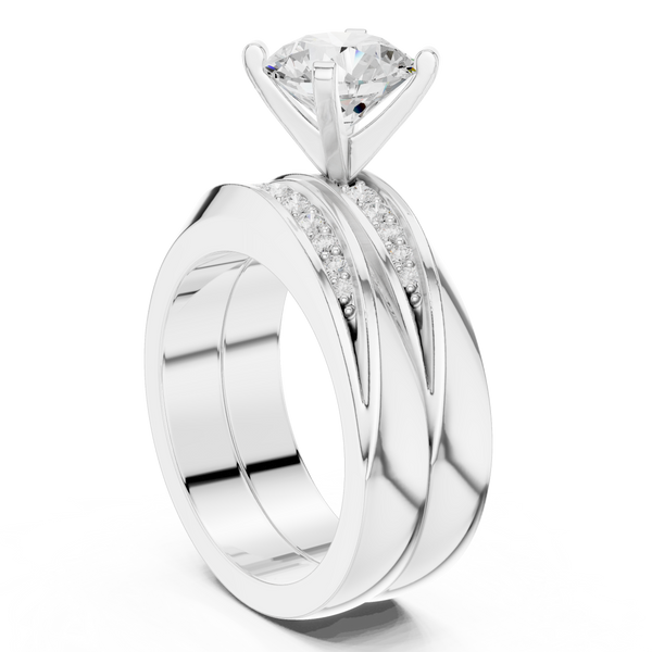 Mossy Stone Lab Grown Diamond Minimalist Bezel Ring