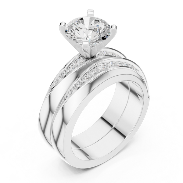 Mossy Stone Lab Grown Diamond Minimalist Bezel Ring