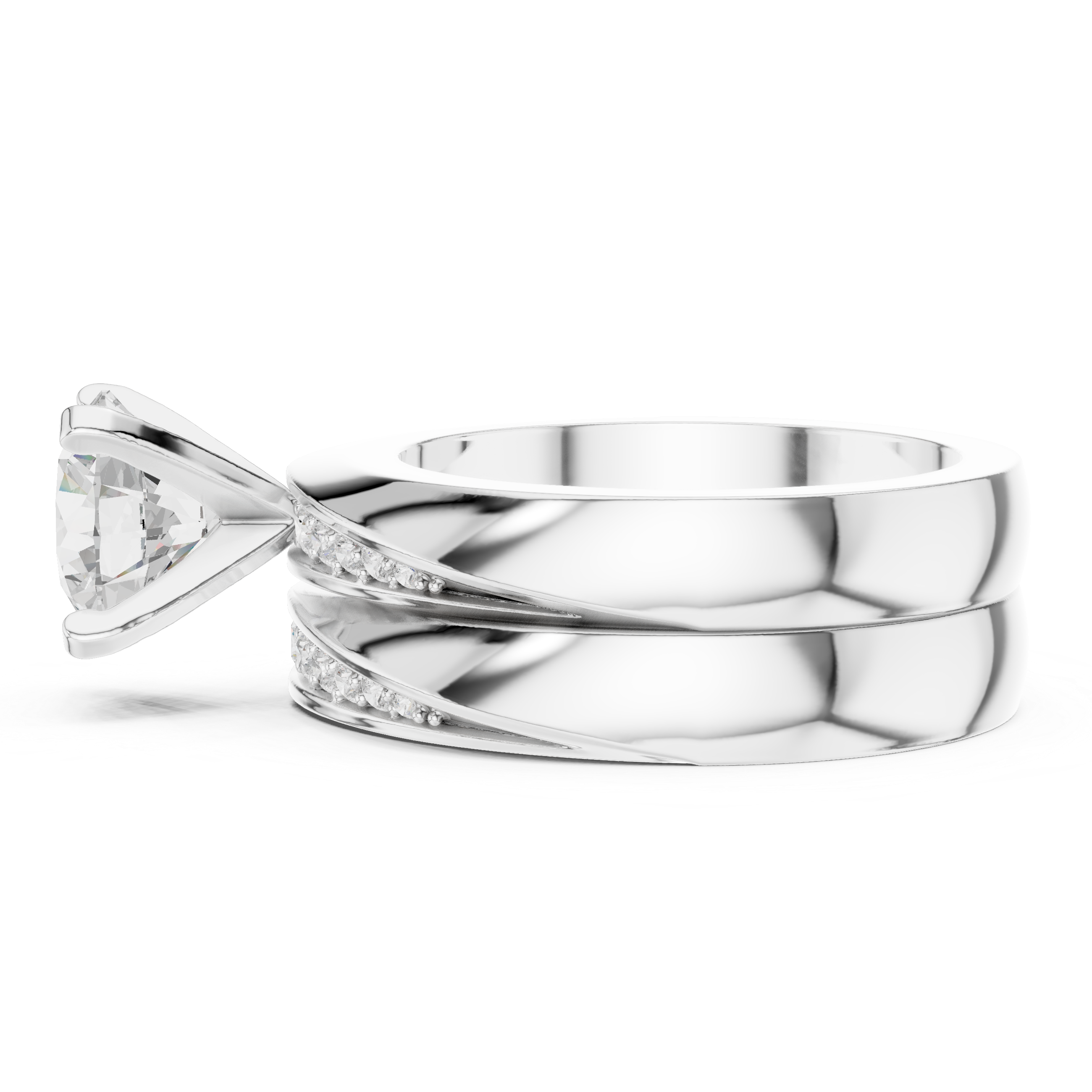 Mossy Stone Lab Grown Diamond Minimalist Bezel Ring