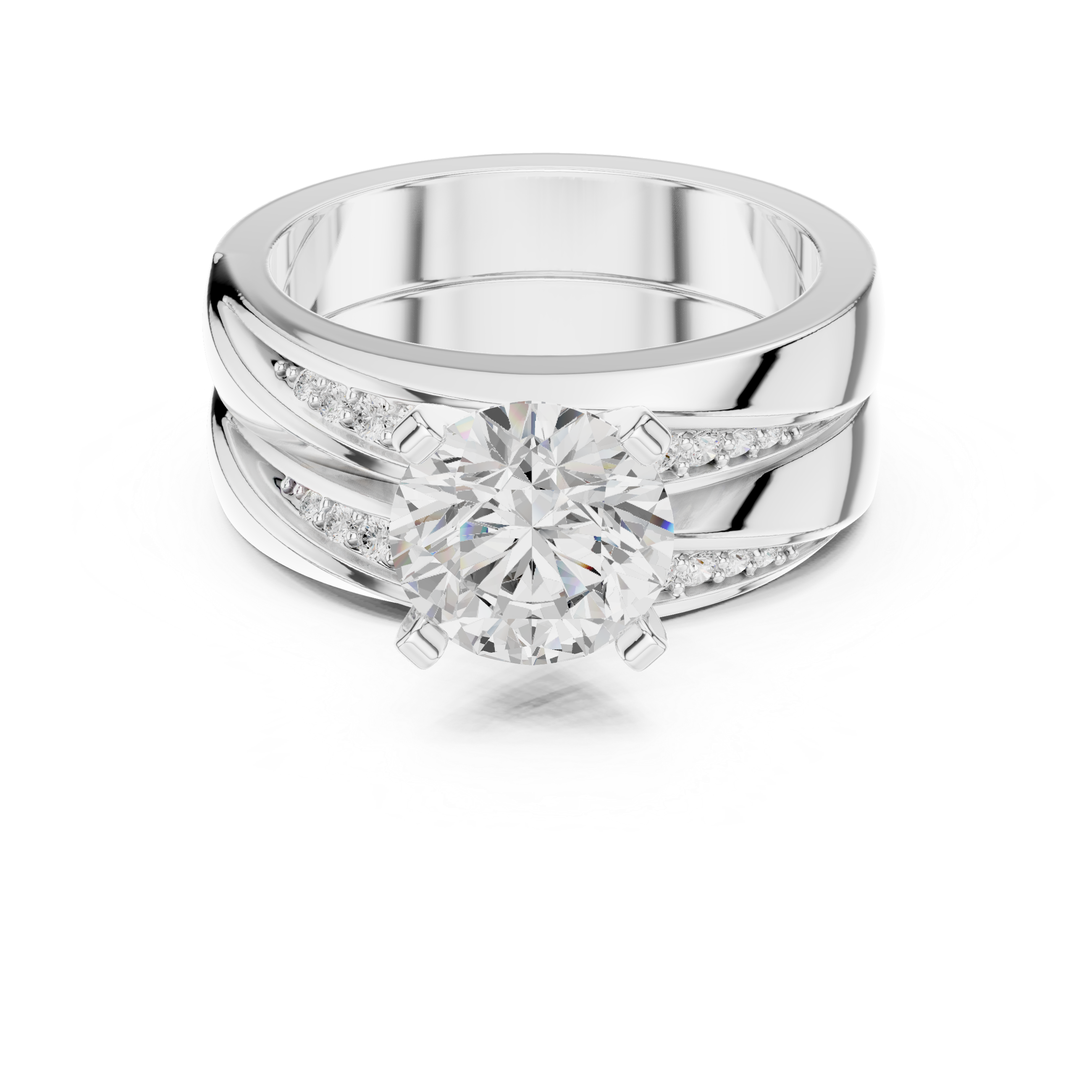 Mossy Stone Lab Grown Diamond Minimalist Bezel Ring