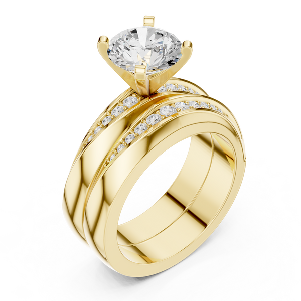 Mossy Stone Lab Grown Diamond Minimalist Bezel Ring