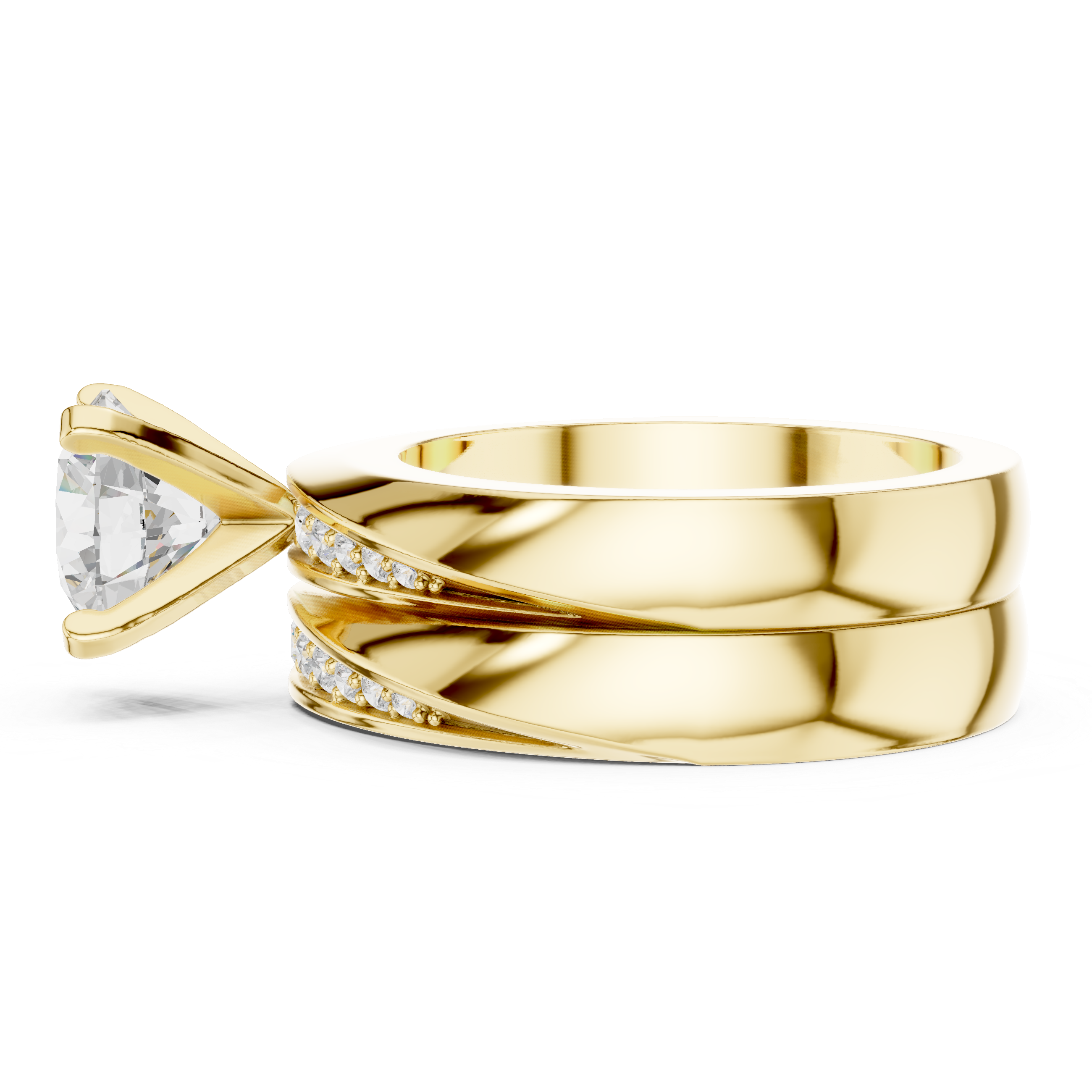Mossy Stone Lab Grown Diamond Minimalist Bezel Ring