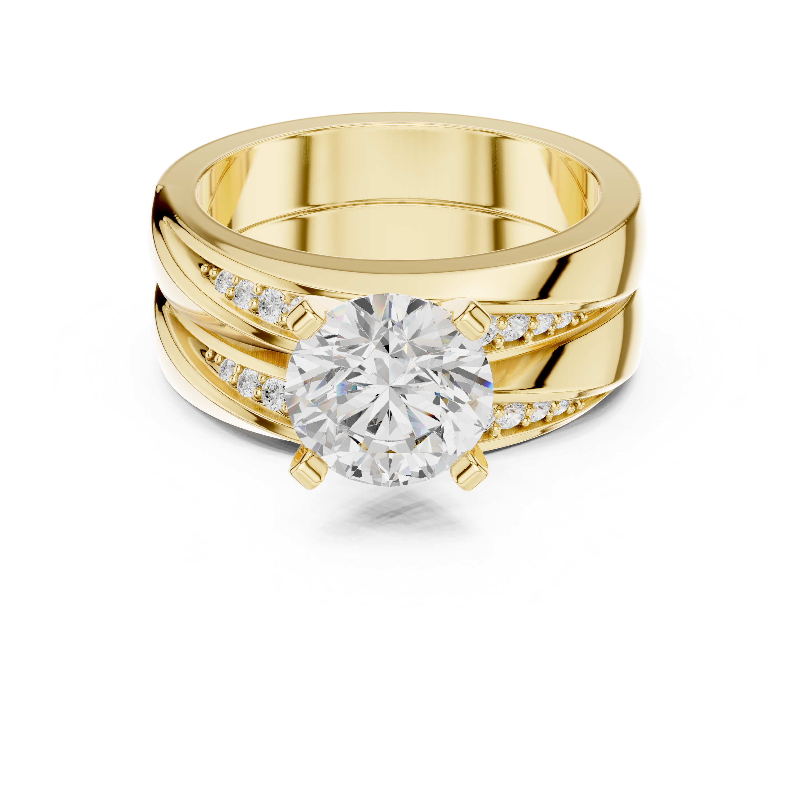 Mossy Stone Lab Grown Diamond Minimalist Bezel Ring