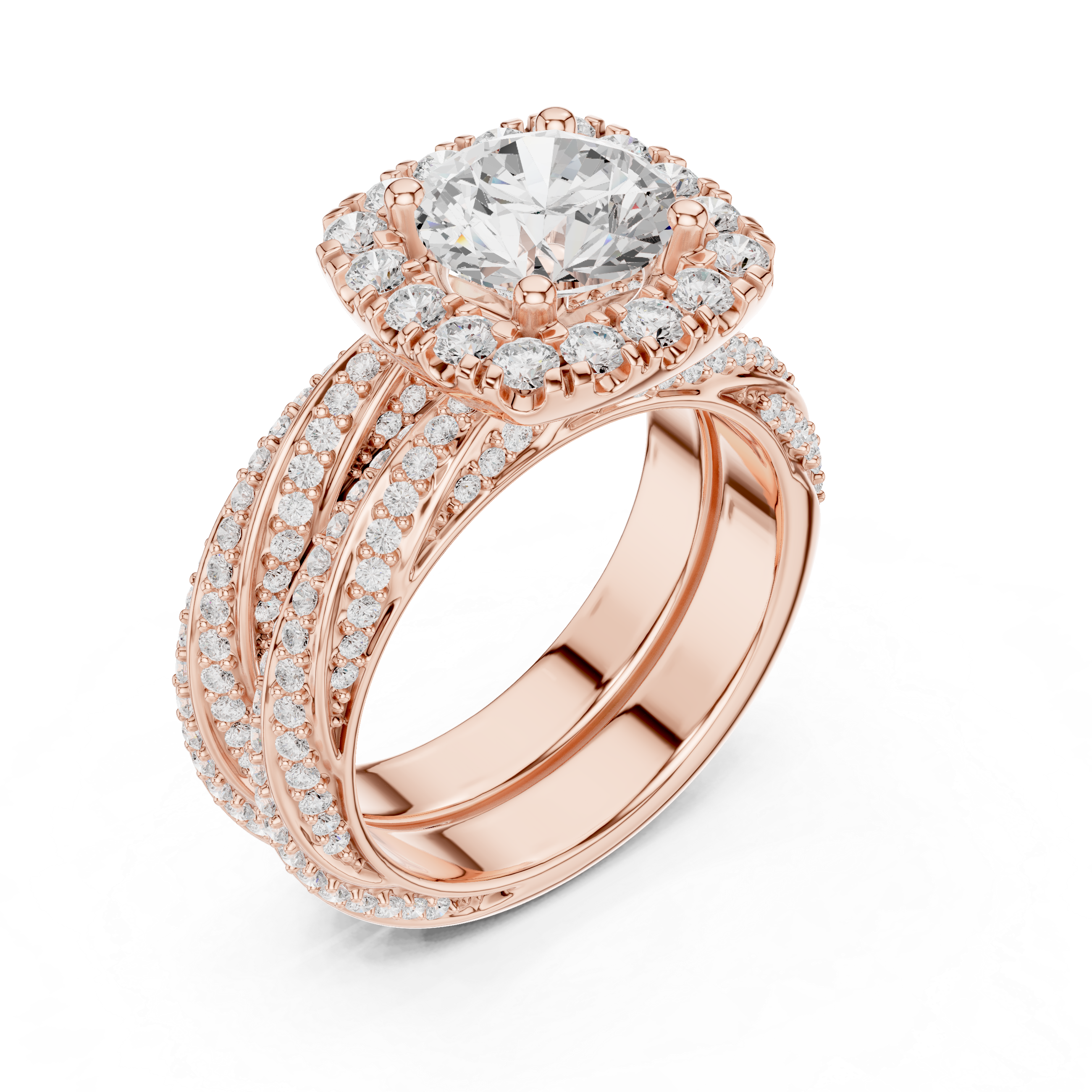 Fern Leaf Lab Grown Diamond Emerald Cut Solitaire