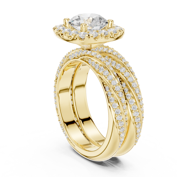 Fern Leaf Lab Grown Diamond Emerald Cut Solitaire