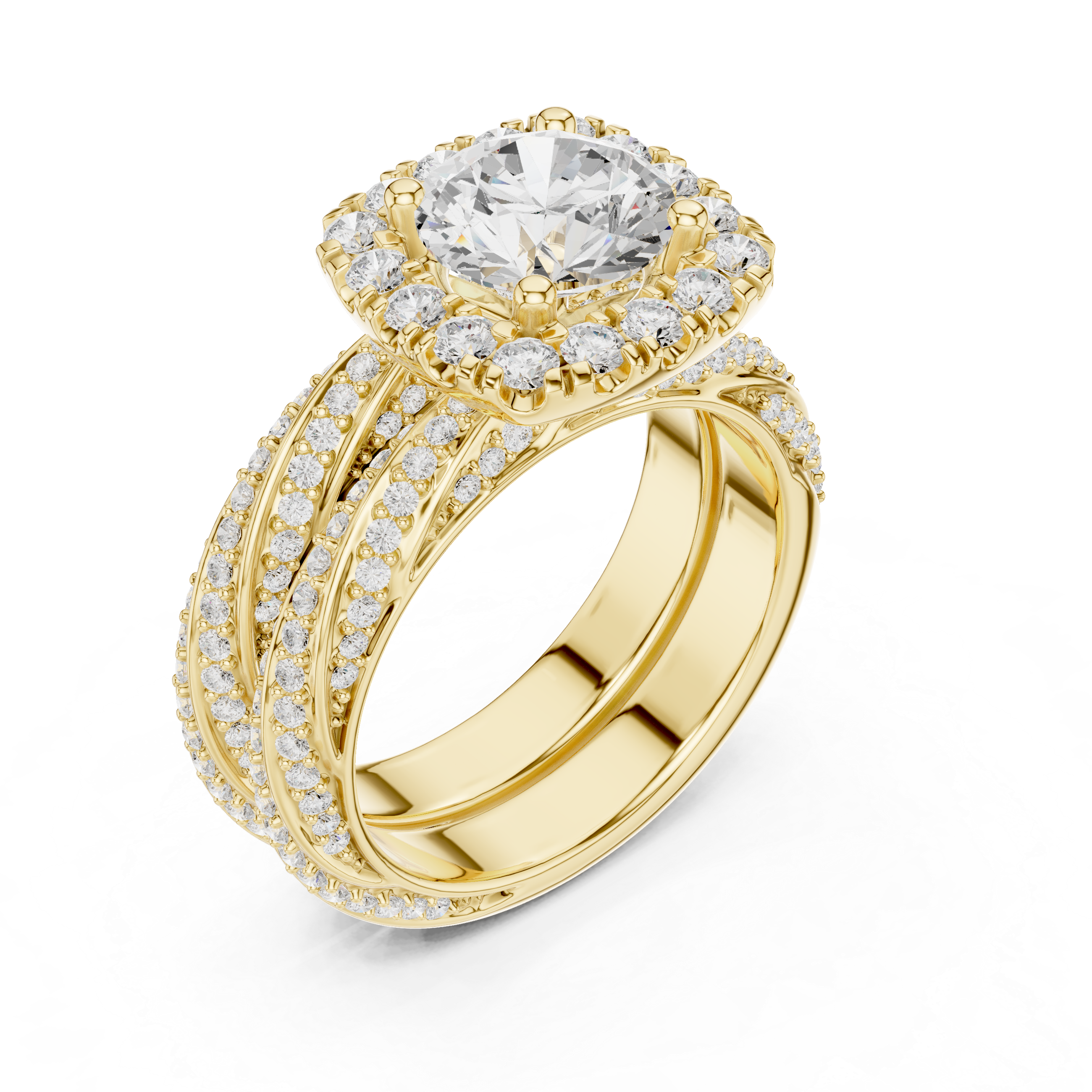 Fern Leaf Lab Grown Diamond Emerald Cut Solitaire