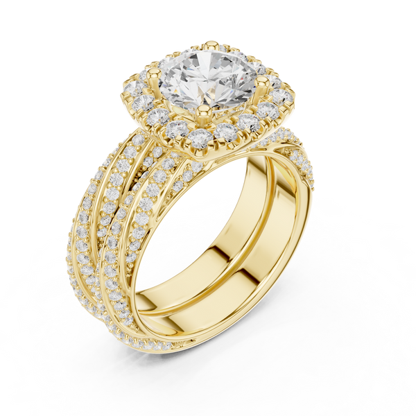 Fern Leaf Lab Grown Diamond Emerald Cut Solitaire