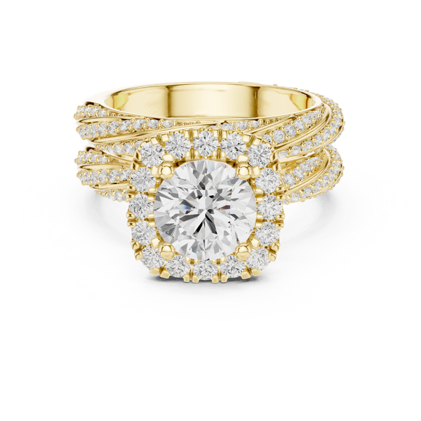 Fern Leaf Lab Grown Diamond Emerald Cut Solitaire