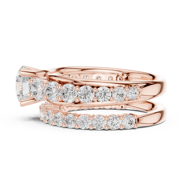 Pebble Beach Lab Grown Diamond Crescent Gallery Ring