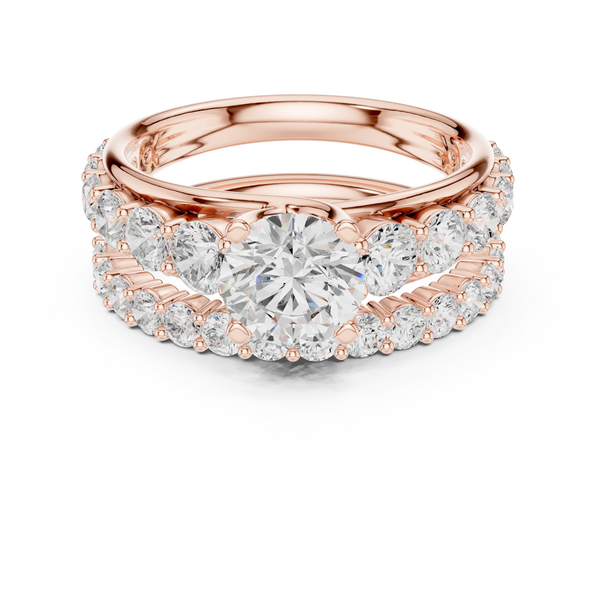 Pebble Beach Lab Grown Diamond Crescent Gallery Ring