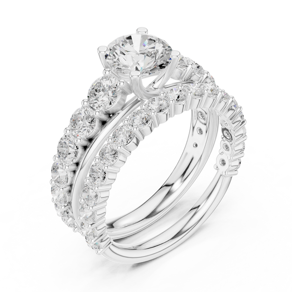 Pebble Beach Lab Grown Diamond Crescent Gallery Ring