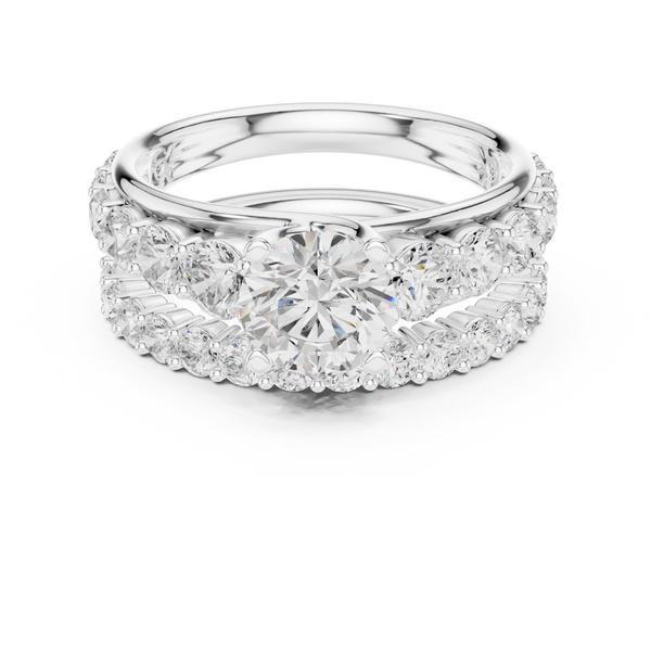 Pebble Beach Lab Grown Diamond Crescent Gallery Ring