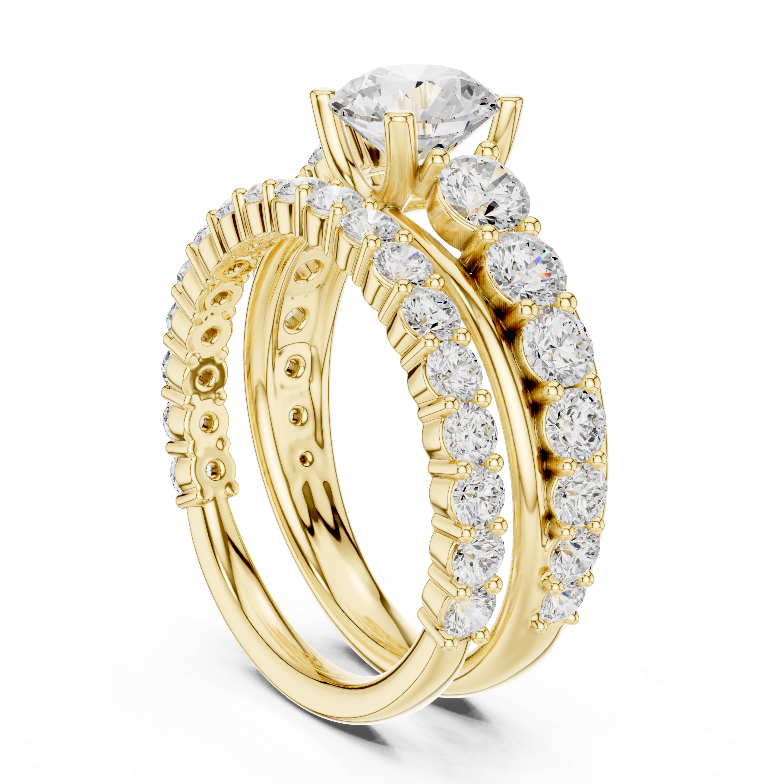 Pebble Beach Lab Grown Diamond Crescent Gallery Ring
