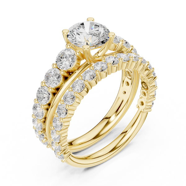 Pebble Beach Lab Grown Diamond Crescent Gallery Ring