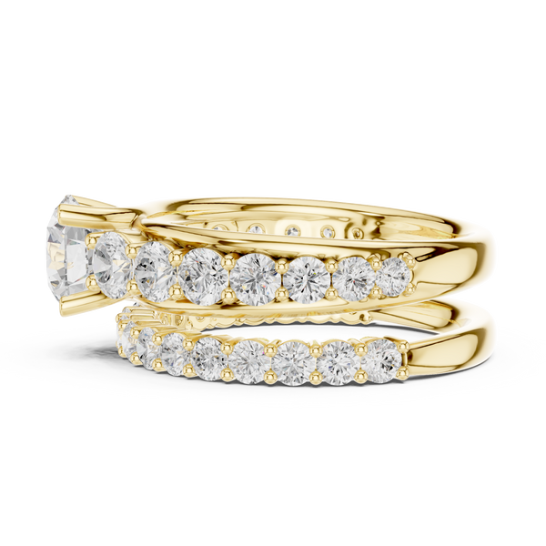 Pebble Beach Lab Grown Diamond Crescent Gallery Ring