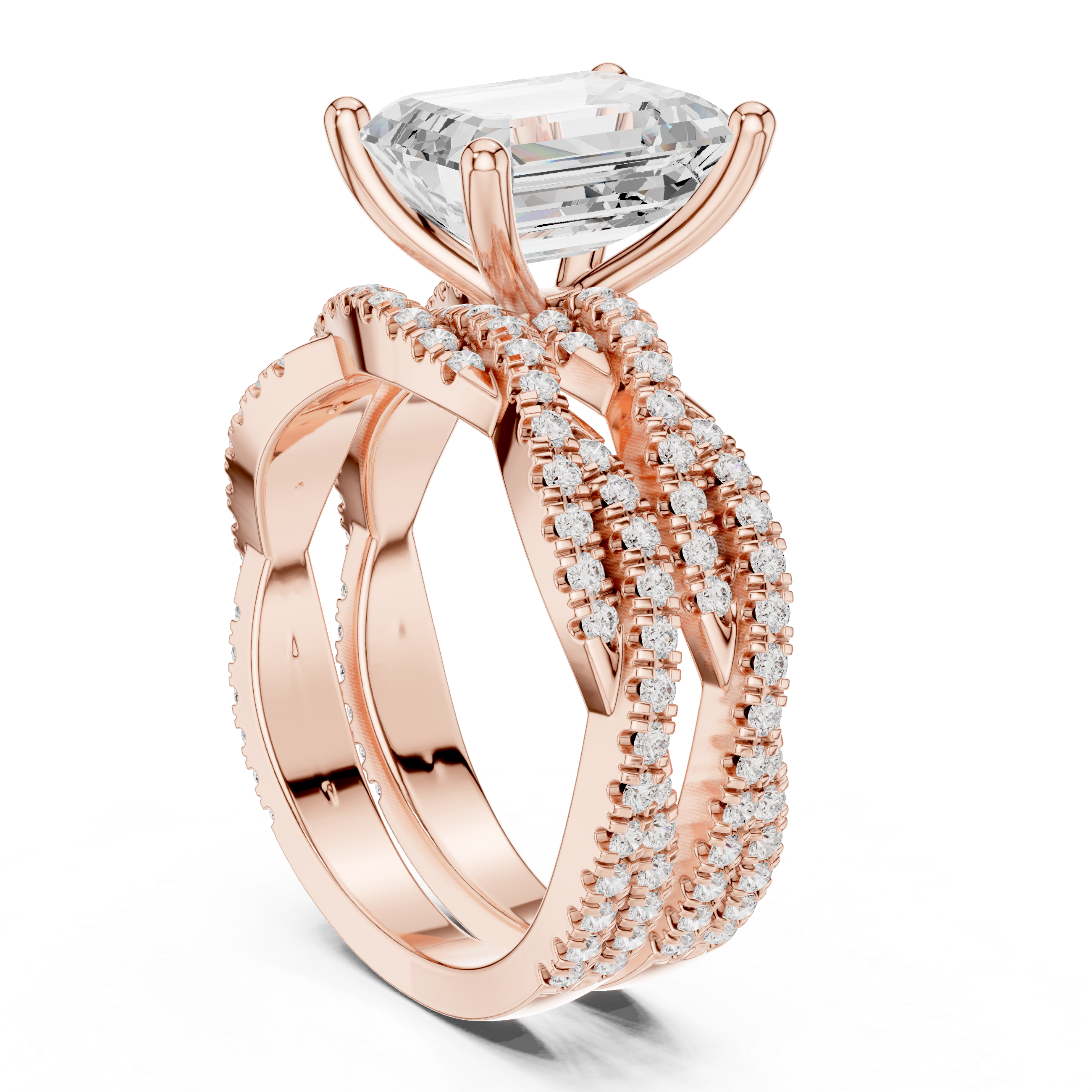 Sweet Clover Lab Grown Diamond V Shaped Ring