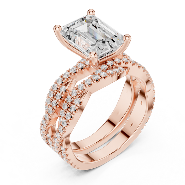 Sweet Clover Lab Grown Diamond V Shaped Ring