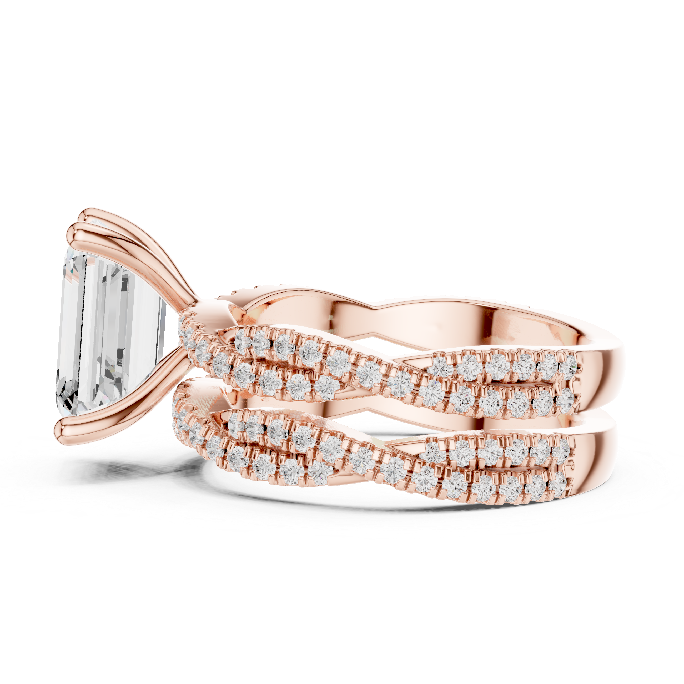 Sweet Clover Lab Grown Diamond V Shaped Ring