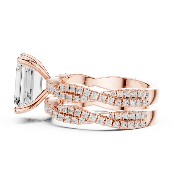 Sweet Clover Lab Grown Diamond V Shaped Ring