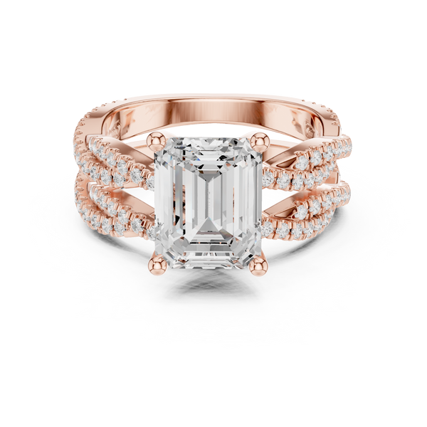 Sweet Clover Lab Grown Diamond V Shaped Ring