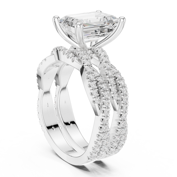Sweet Clover Lab Grown Diamond V Shaped Ring