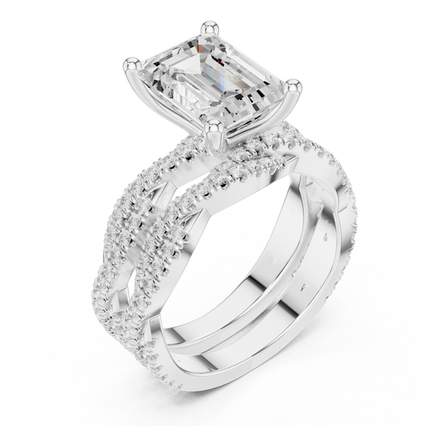 Sweet Clover Lab Grown Diamond V Shaped Ring