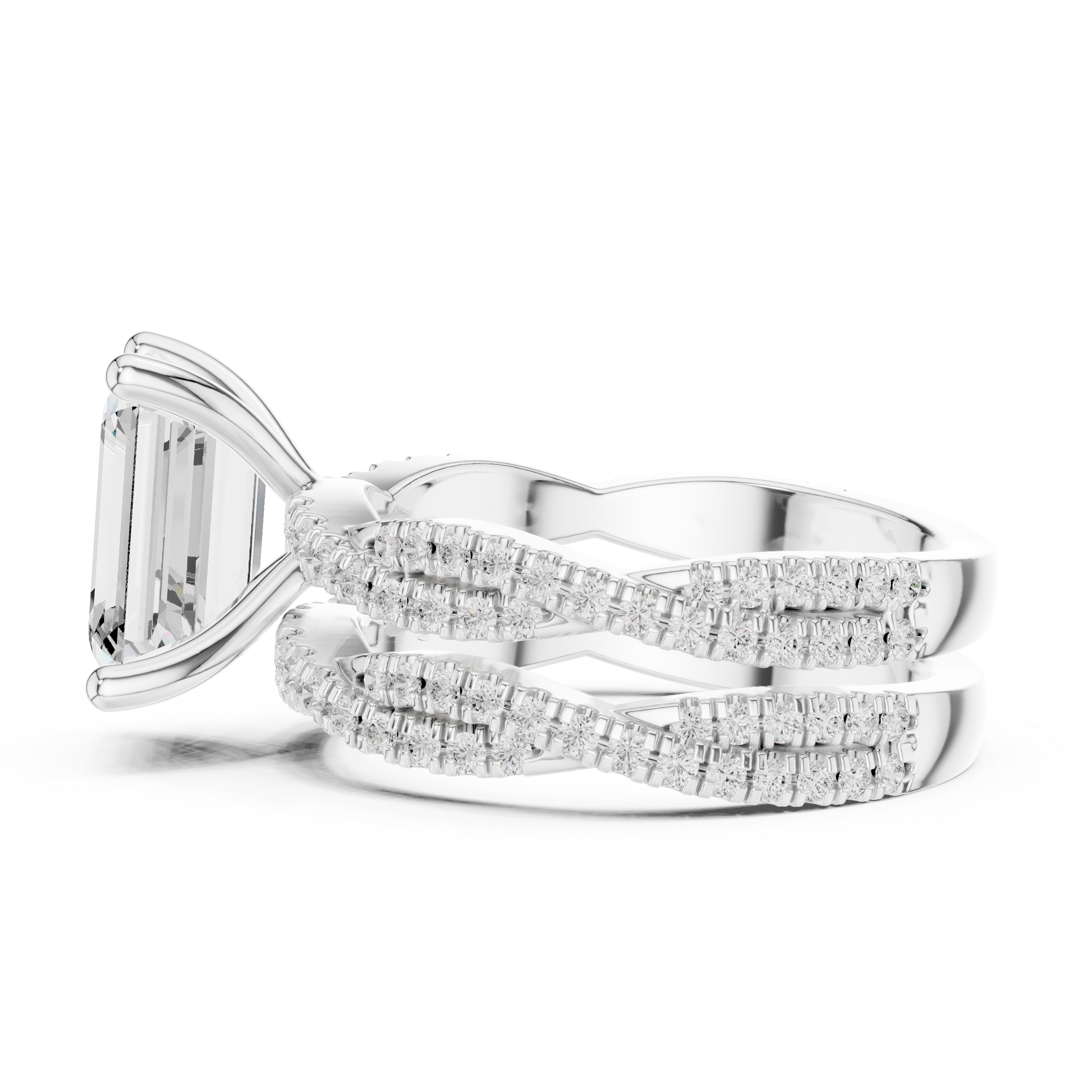 Sweet Clover Lab Grown Diamond V Shaped Ring